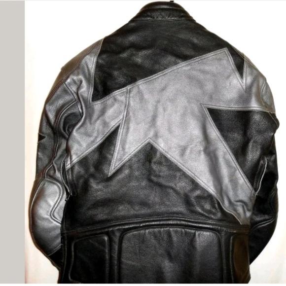 Men'sTeknic Black Gray Moyorcycle Jacket Large - Picture 2 of 8